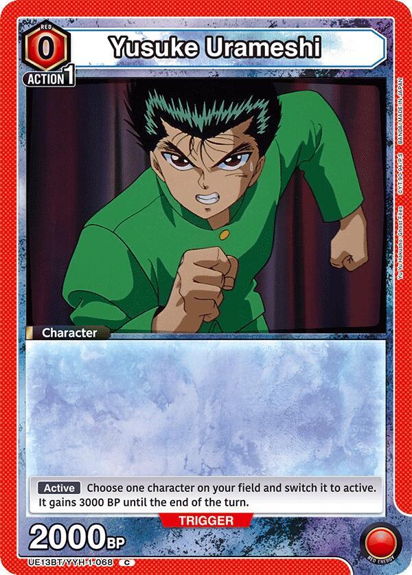Yusuke Urameshi UE13BT/YYH-1-068 card from UE13BT: Yu Yu Hakusho: Ghost Files