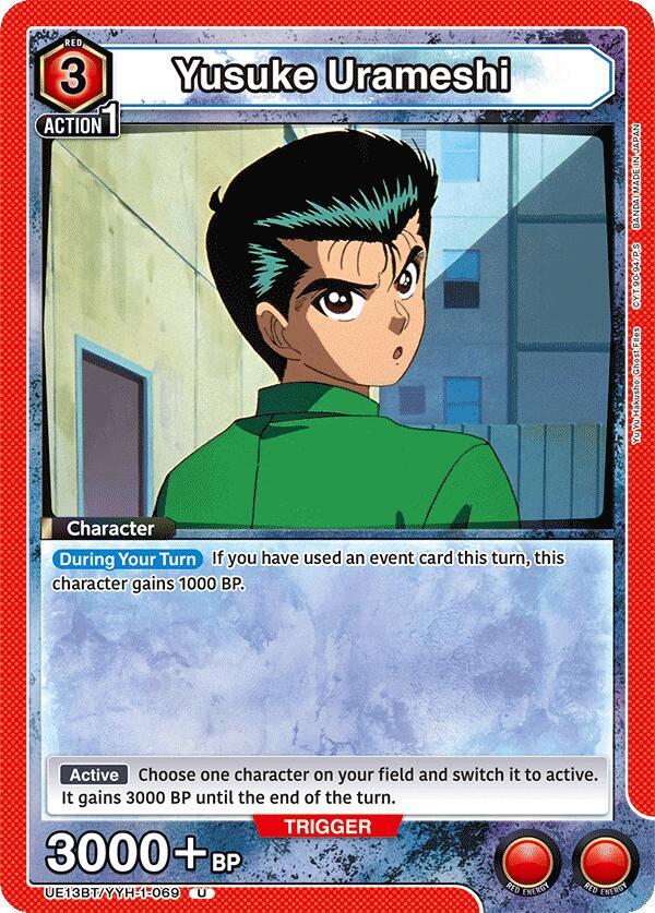 Yusuke Urameshi UE13BT/YYH-1-069 card from UE13BT: Yu Yu Hakusho: Ghost Files