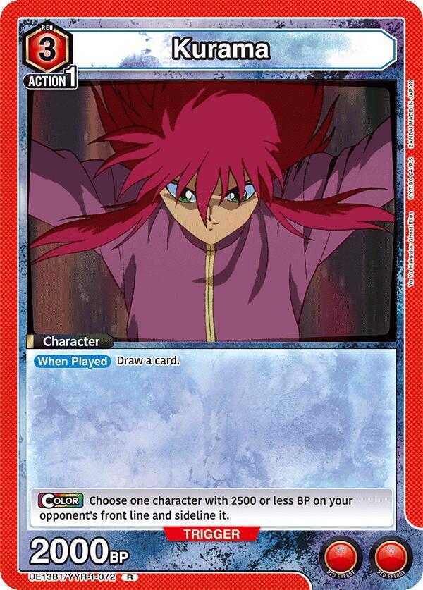Kurama UE13BT/YYH-1-072 card from UE13BT: Yu Yu Hakusho: Ghost Files
