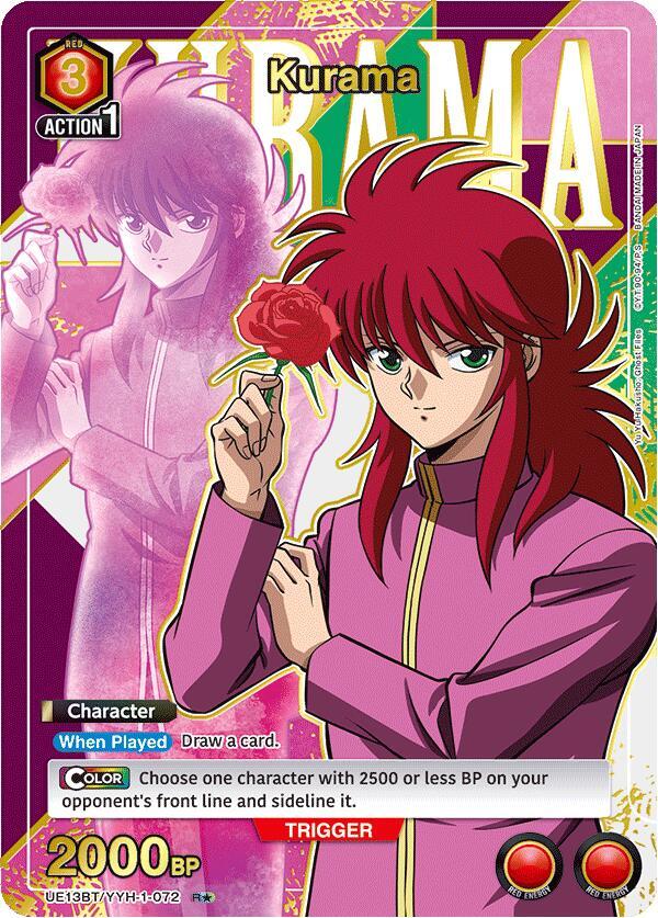 Kurama (R*) UE13BT/YYH-1-072 card from UE13BT: Yu Yu Hakusho: Ghost Files