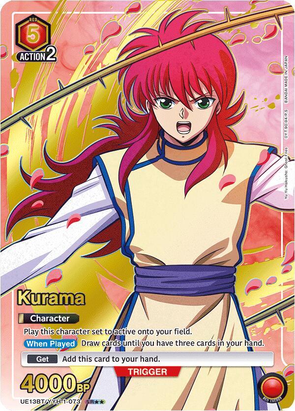 Kurama (SR**) UE13BT/YYH-1-073 card from UE13BT: Yu Yu Hakusho: Ghost Files