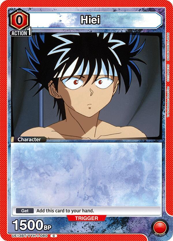 Hiei UE13BT/YYH-1-080 card from UE13BT: Yu Yu Hakusho: Ghost Files