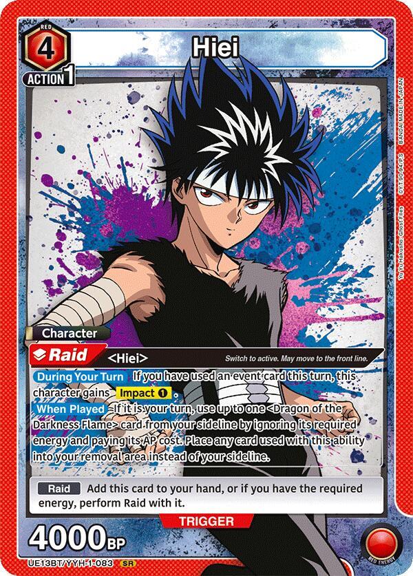 Hiei UE13BT/YYH-1-083 card from UE13BT: Yu Yu Hakusho: Ghost Files