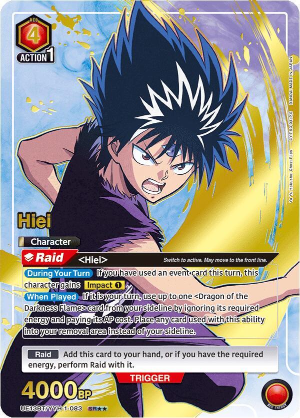 Hiei (SR**) UE13BT/YYH-1-083 card from UE13BT: Yu Yu Hakusho: Ghost Files