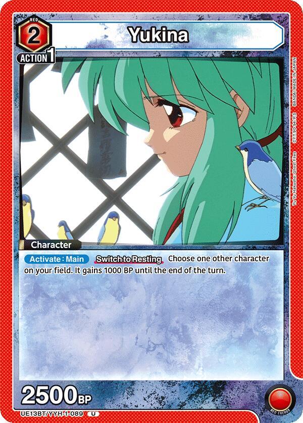 Yukina UE13BT/YYH-1-089 card from UE13BT: Yu Yu Hakusho: Ghost Files