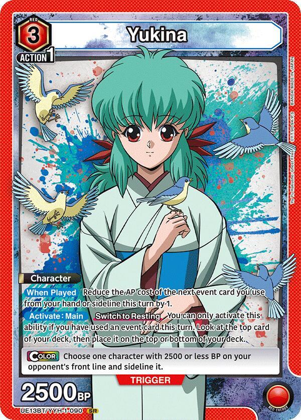 Yukina UE13BT/YYH-1-090 card from UE13BT: Yu Yu Hakusho: Ghost Files