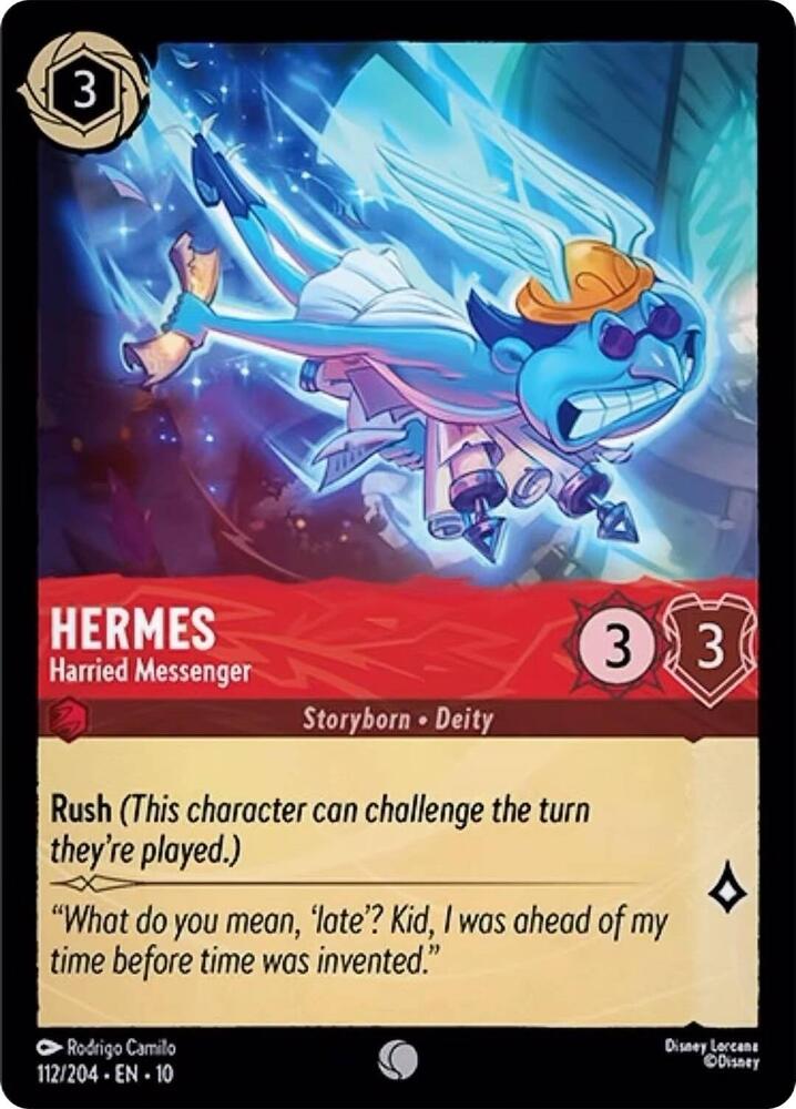 Hermes - Harried Messenger 112/204 card from Whispers in the Well