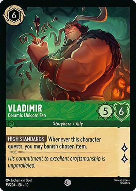 Vladimir - Ceramic Unicorn Fan 75/204 card from Whispers in the Well