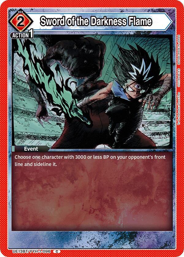 Sword of the Darkness Flame UE13BT/YYH-1-096 card from UE13BT: Yu Yu Hakusho: Ghost Files