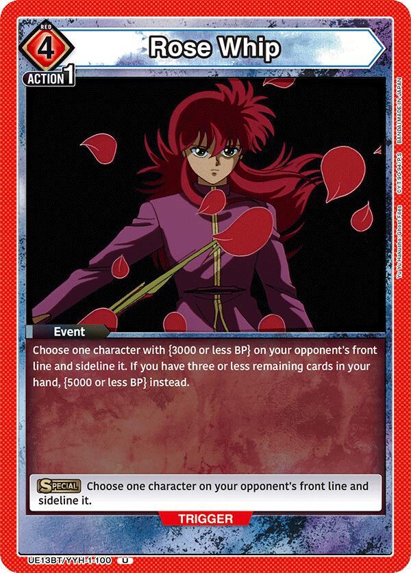 Rose Whip UE13BT/YYH-1-100 card from UE13BT: Yu Yu Hakusho: Ghost Files