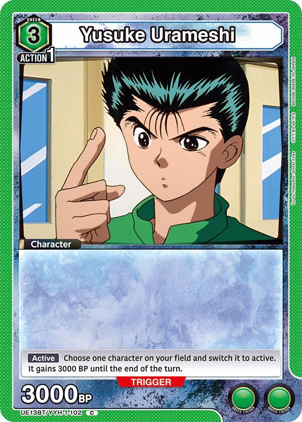 Yusuke Urameshi UE13BT/YYH-1-102 card from UE13BT: Yu Yu Hakusho: Ghost Files