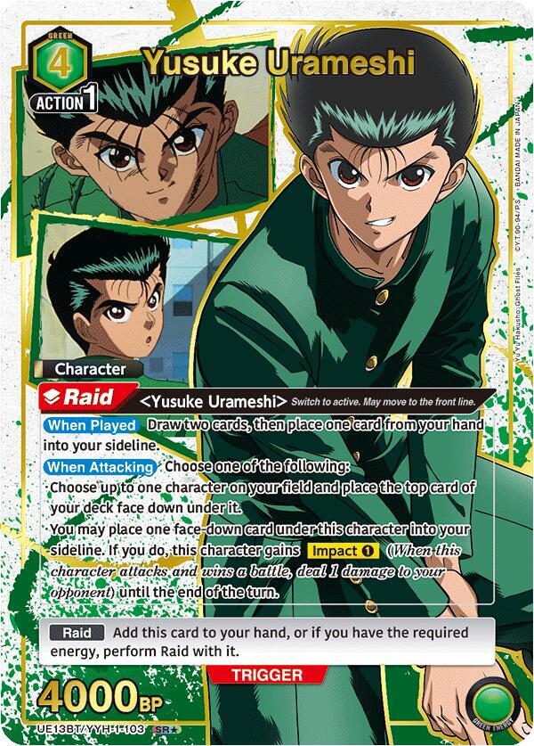 Yusuke Urameshi (SR*) UE13BT/YYH-1-103 card from UE13BT: Yu Yu Hakusho: Ghost Files