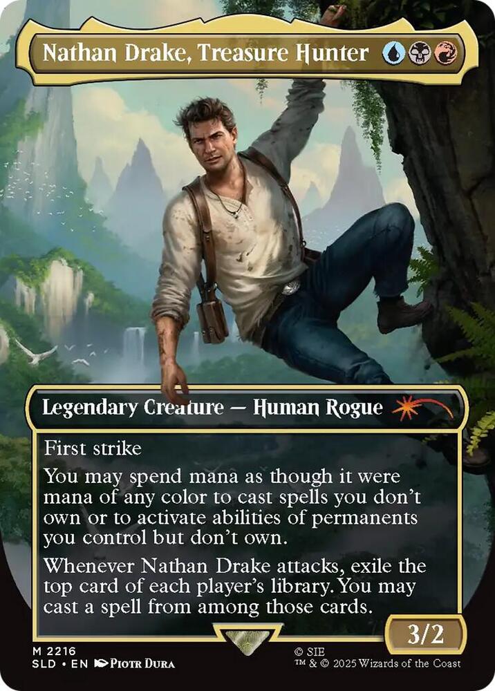 Nathan Drake, Treasure Hunter 2216 card from Secret Lair Drop Series