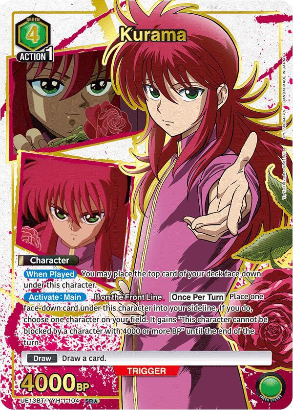 Kurama (SR*) UE13BT/YYH-1-104 card from UE13BT: Yu Yu Hakusho: Ghost Files