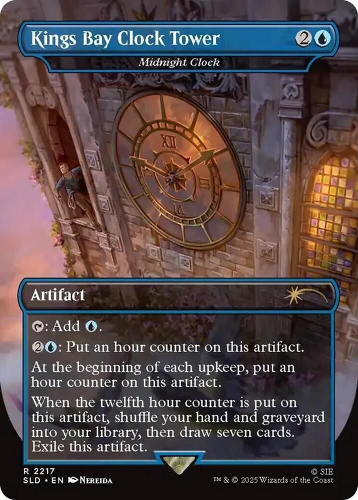Kings Bay Clock Tower - Midnight Clock 2217 card from Secret Lair Drop Series