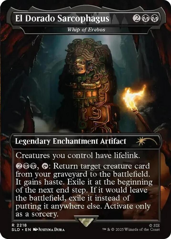 El Dorado Sarcophagus - Whip of Erebos 2218 card from Secret Lair Drop Series