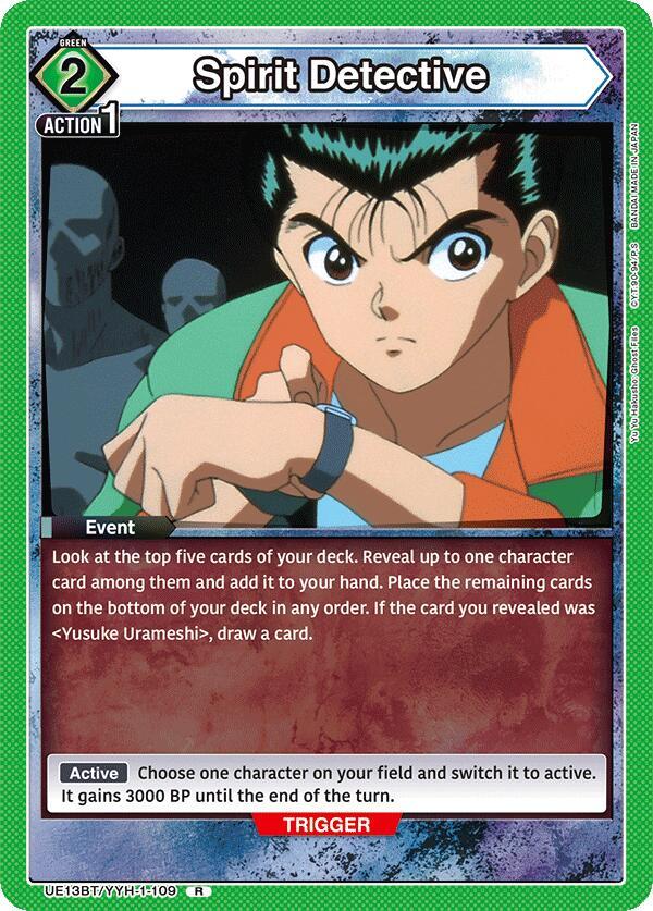 Spirit Detective UE13BT/YYH-1-109 card from UE13BT: Yu Yu Hakusho: Ghost Files