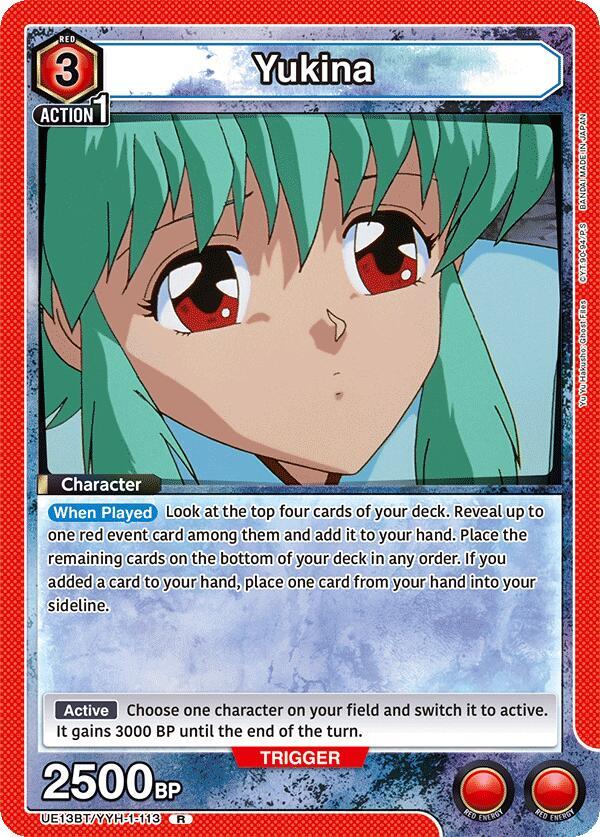 Yukina UE13BT/YYH-1-113 card from UE13BT: Yu Yu Hakusho: Ghost Files