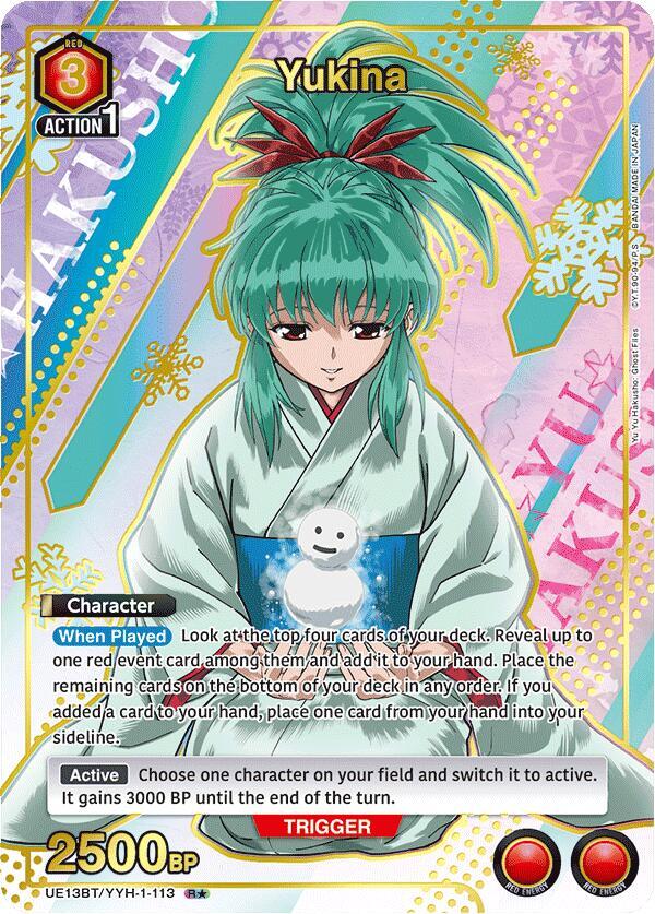 Yukina (R*) UE13BT/YYH-1-113 card from UE13BT: Yu Yu Hakusho: Ghost Files