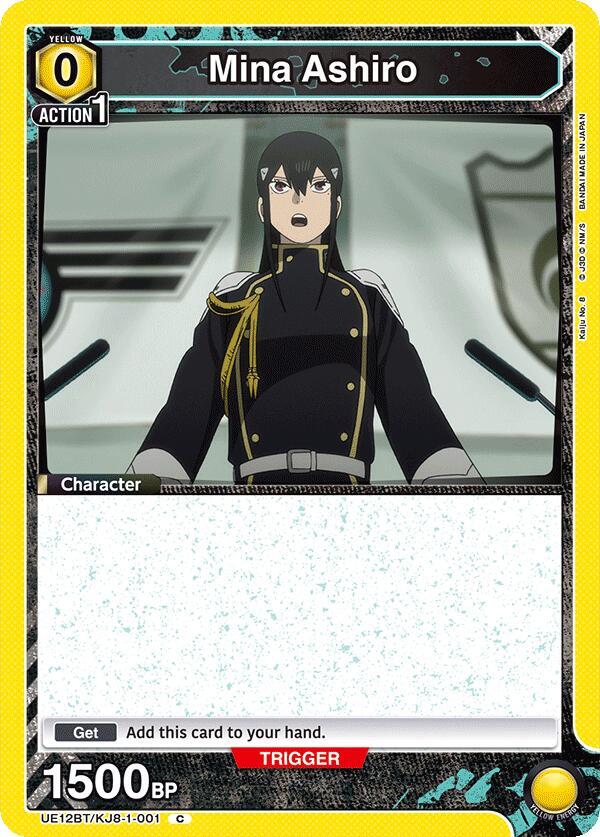 Mina Ashiro UE12BT/KJ8-1-001 card from UE12BT: Kaiju No. 8