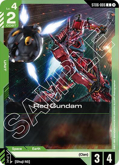 Red Gundam (C) ST06-006 card from Starter Deck 06: Clan Unity