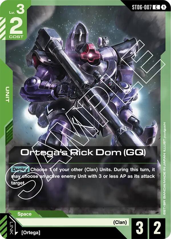 Ortega's Rick Dom (GQ) ST06-007 card from Starter Deck 06: Clan Unity