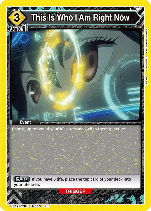 This Is Who I Am Right Now UE12BT/KJ8-1-036 card from UE12BT: Kaiju No. 8