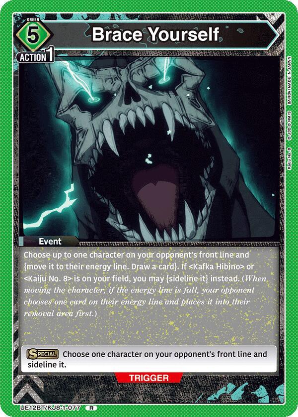 Brace Yourself UE12BT/KJ8-1-077 card from UE12BT: Kaiju No. 8