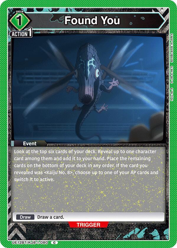 Found You UE12BT/KJ8-1-080 card from UE12BT: Kaiju No. 8