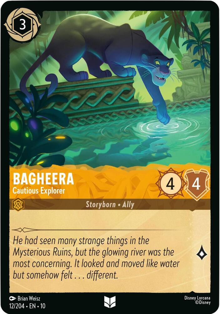 Bagheera - Cautious Explorer 12/204 card from Whispers in the Well