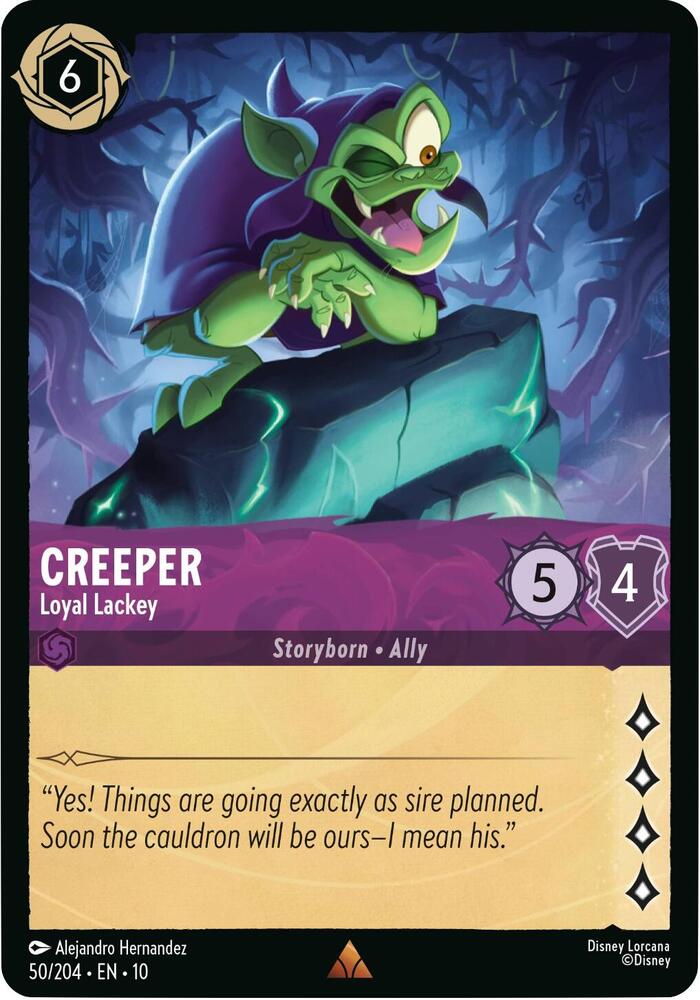 Creeper - Loyal Lackey 50/204 card from Whispers in the Well