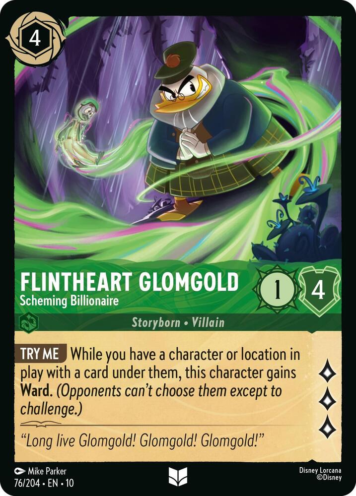 Flintheart Glomgold - Scheming Billionaire 76/204 card from Whispers in the Well