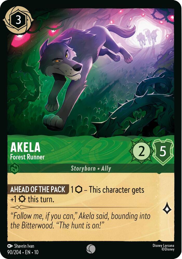 Akela - Forest Runner 90/204 card from Whispers in the Well