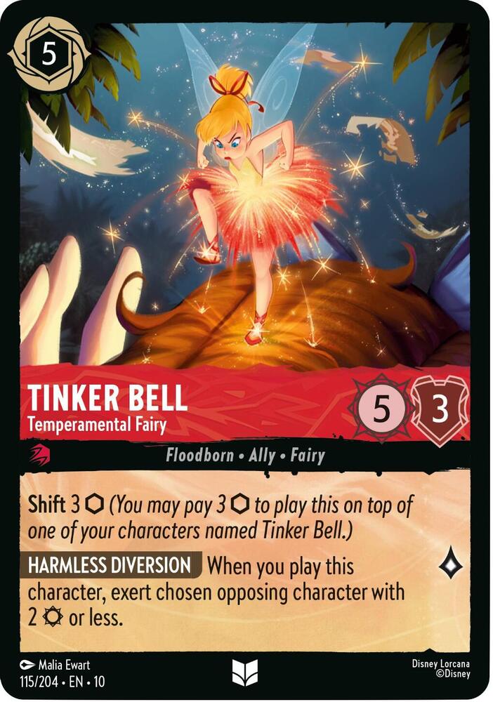 Tinker Bell - Temperamental Fairy 115/204 card from Whispers in the Well
