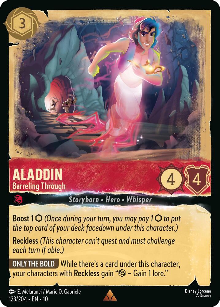 Aladdin - Barreling Through 123/204 card from Whispers in the Well
