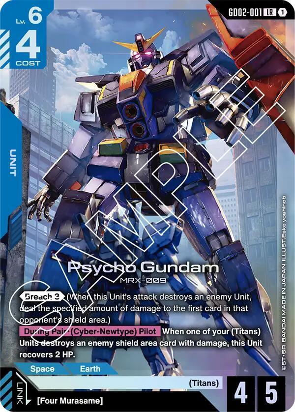 Psycho Gundam GD02-001 card from Dual Impact