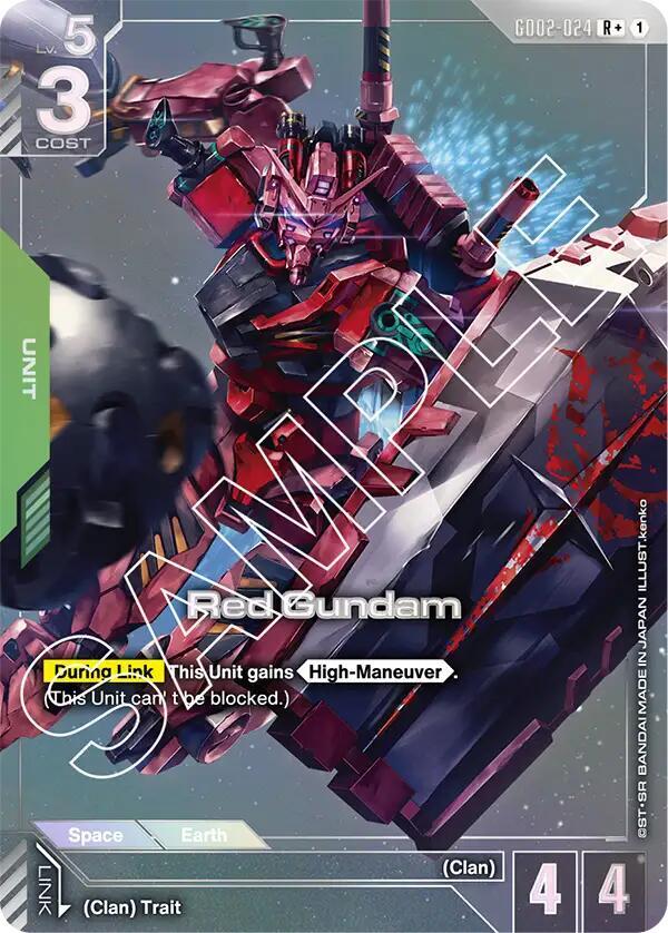 Red Gundam (R+) GD02-024 card from Dual Impact