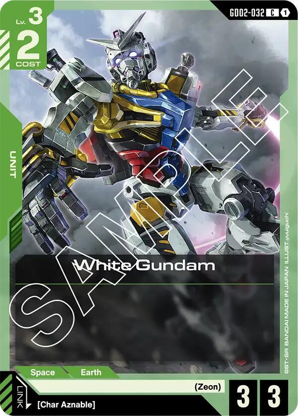 White Gundam GD02-032 card from Dual Impact