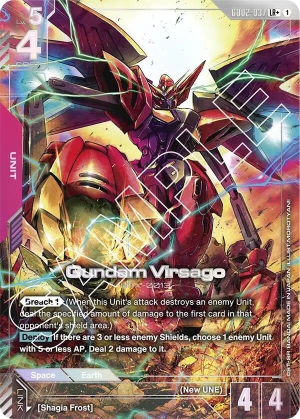 Gundam Virsago (LR+) GD02-037 card from Dual Impact