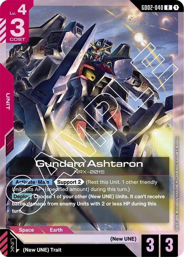 Gundam Ashtaron GD02-040 card from Dual Impact