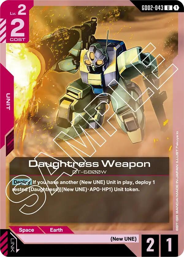 Daughtress Weapon GD02-043 card from Dual Impact