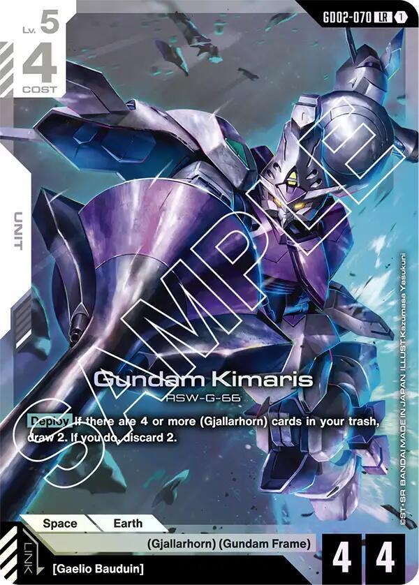 Gundam Kimaris GD02-070 card from Dual Impact