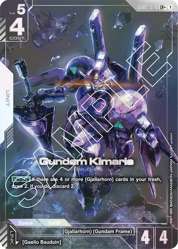 Gundam Kimaris (LR+) GD02-070 card from Dual Impact