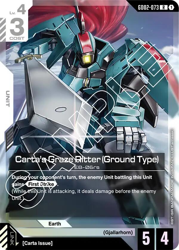 Carta's Graze Ritter (Ground Type) GD02-073 card from Dual Impact