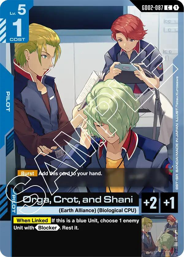 Orga, Crot, and Shani GD02-087 card from Dual Impact
