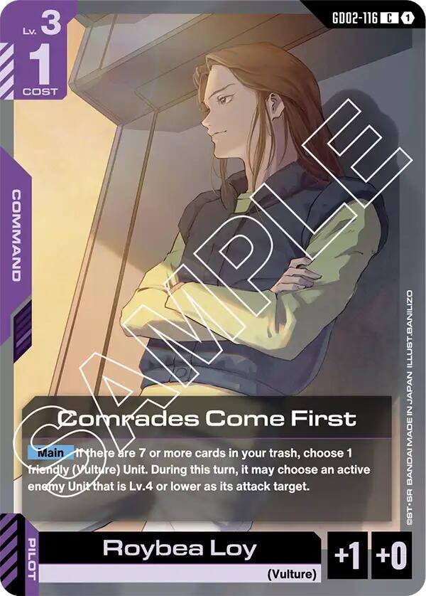 Comrades Come First GD02-116 card from Dual Impact