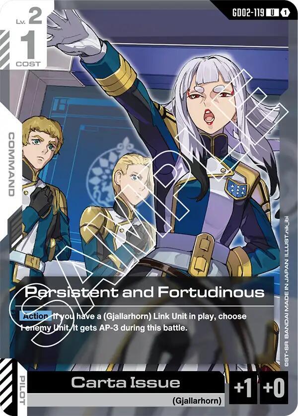 Persistent and Fortudinous GD02-119 card from Dual Impact