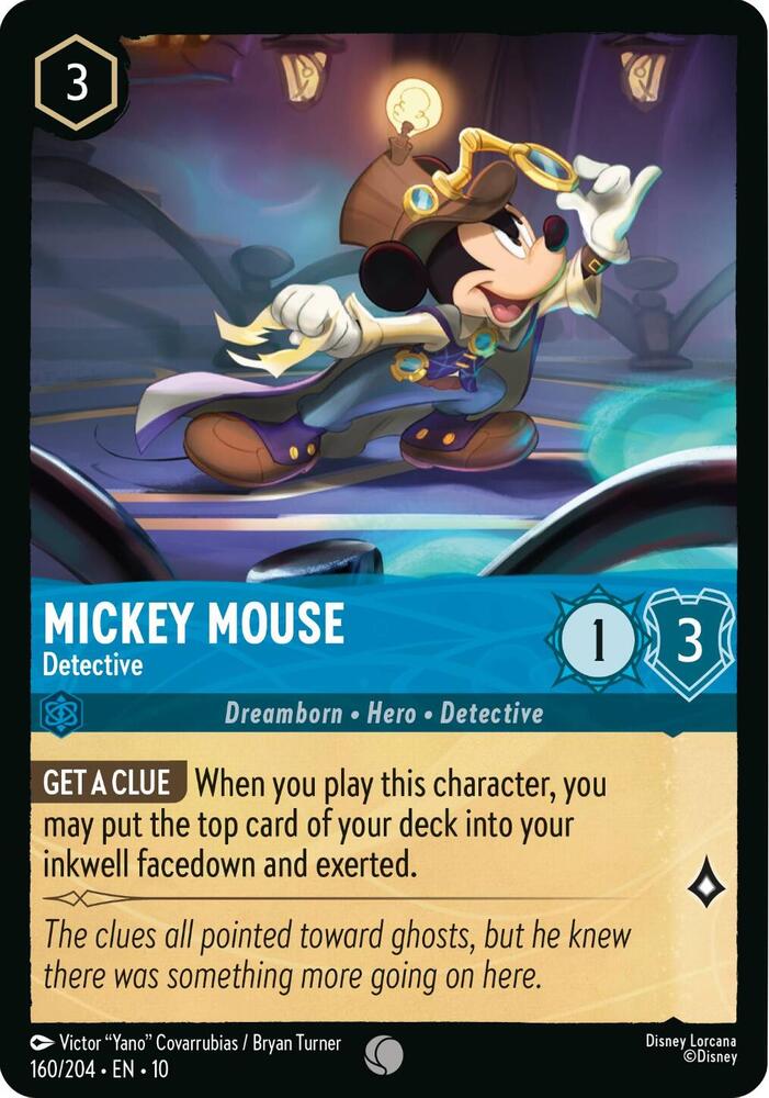 Mickey Mouse - Detective 160/204 card from Whispers in the Well