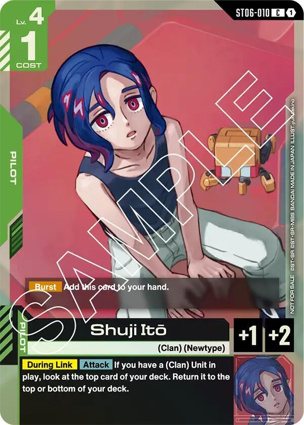 Shuji Ito (Store Tournament Participant Pack 02) ST06-010 card from Gundam Promotional Cards