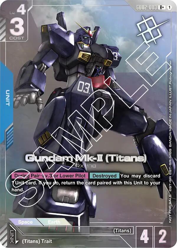 Gundam Mk-II (Titans) (Store Tournament Winner Pack 02) GD02-003 card from Gundam Promotional Cards